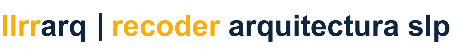 llrrarq · Recoder Arquitectura SLP